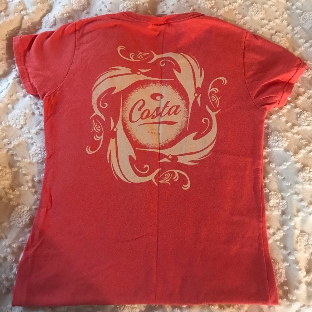 Costa Tee Shirt. Very good condition. Coral